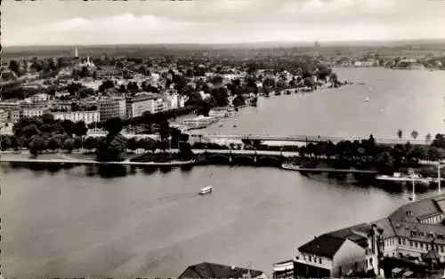 Ak Hamburg, Alte und Neue Lombardsbrücke, Alsterpanorama