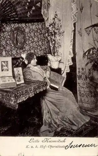 Ak Opernsängerin Lotte Kusmitsch, Portrait, Hof-Operntheater