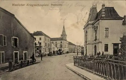 Ak Halloville Meurthe et Moselle, Straßenpartie