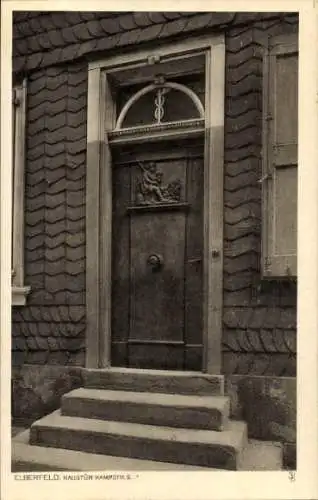 Ak Elberfeld Wuppertal, Haustür Kampstraße 9, Jahrhundert-Feier, 1610-1910