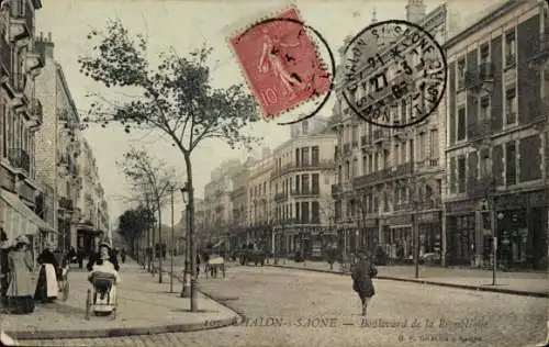 Ak Chalon sur Saône Saône et Loire, Boulevard de la République