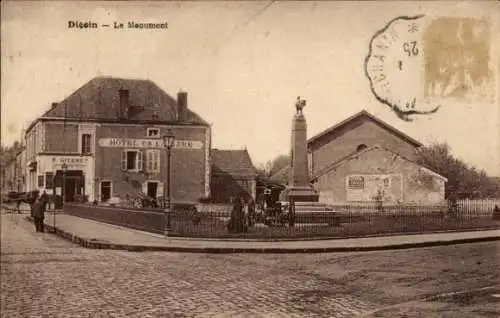 Ak Digoin Saône et Loire, Le Monument, Hotel