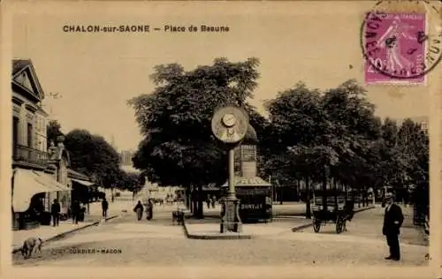 Ak Chalon sur Saône Saône et Loire, Place de Beaune