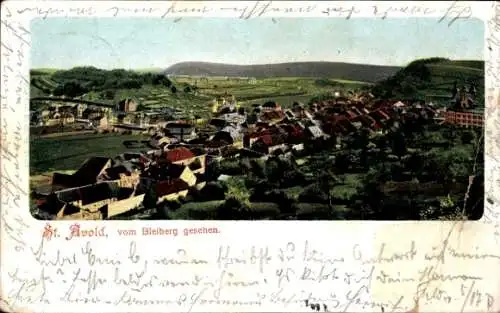 Ak Saint-Avold Lorraine Mosel, Panorama von Bleiberg gesehen