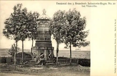 Ak Vionville Lothringen Moselle, Denkmal