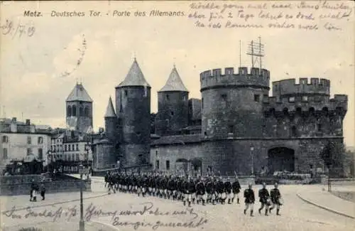 Ak Metz Moselle, Deutsches Tor, Porte des Allemands