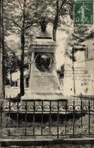 Ak Clamart Hauts de Seine, Denkmal für Adolphe Schneider