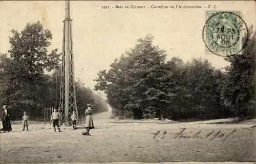 Ak Clamart Hauts de Seine, Bois de Clamart, Carrefour de L´Anemomètre