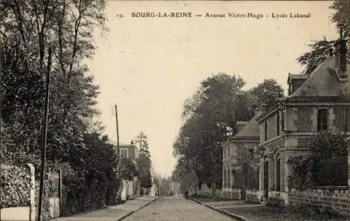 Ak Bourg la Reine Hauts de Seine, Avenue Victor-Hugo, Lycee Lakanal