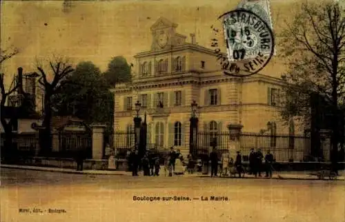 Ak Boulogne sur Seine Hauts de Seine, Rathaus