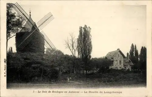 Ak Boulogne sur Seine Hauts de Seine, Moulin de Longchamps