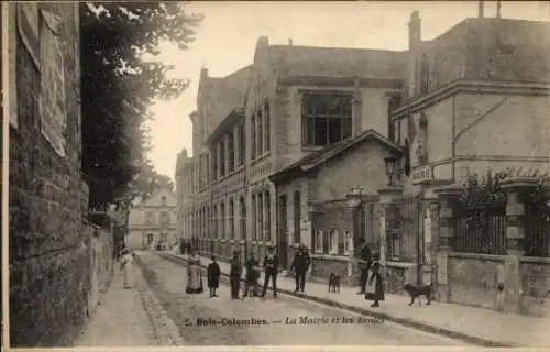 Ak Bois Colombes Hauts de Seine, Schulen, Rathaus