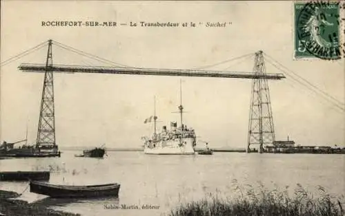 Ak Rochefort sur Mer Charente Maritime, Le Transbordeur et le Suchet