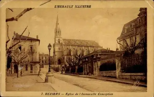 Ak Béziers Hérault, Eglise de l'Immacultee Conception