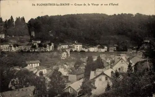 Ak Plombières les Bains Lothringen Vosges, Coteau de la Vierge, Rue d'Epinal