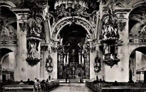 Ak Einsiedeln Kanton Schwyz Schweiz, Kirche, Innenansicht