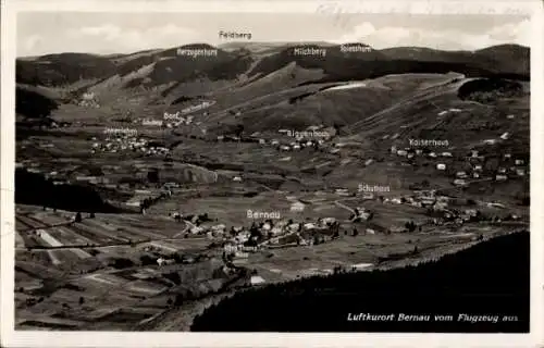 Ak Bernau im Schwarzwald, Fliegeraufnahme, Feldberg, Milchberg, Spiesshorn, Kaiserhaus