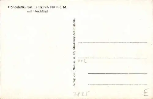 Ak Lenzkirch im Schwarzwald, Gesamtansicht, Hochfirst