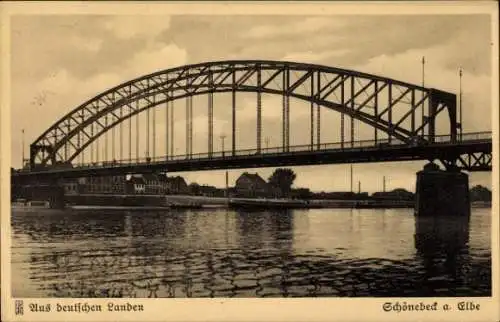 Ak Schönebeck an der Elbe, Elbbrücke