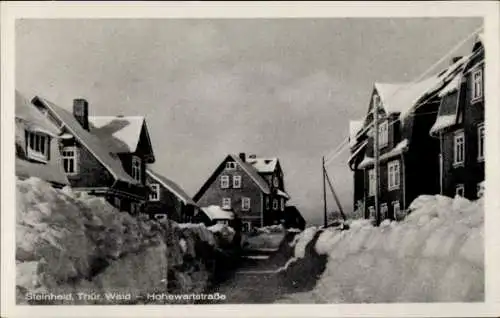 Ak Steinheid Neuhaus am Rennweg Thüringen, Hohewartstraße, Schnee