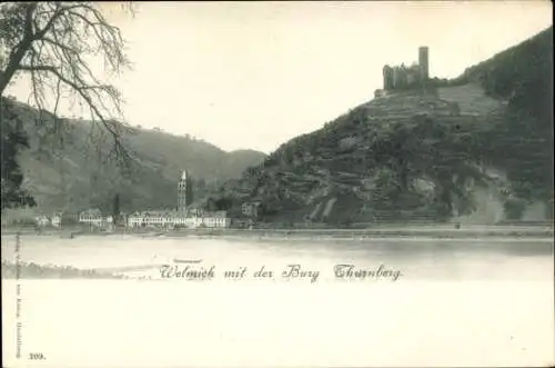 Ak Wellmich am Rhein Sankt Goarshausen, Burg Thurnberg