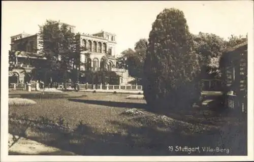 Ak Stuttgart in Württemberg, Villa Berg, Parkanlage