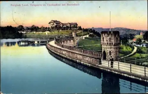 Ak Remscheid im Bergischen Land, Talsperre im Eschbachtal