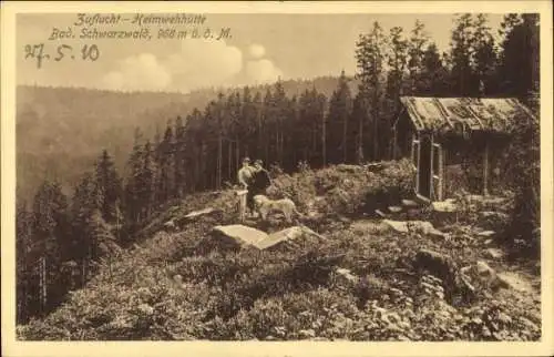 Ak Zuflucht Bad Peterstal Griesbach im Schwarzwald, Heimwehhütte