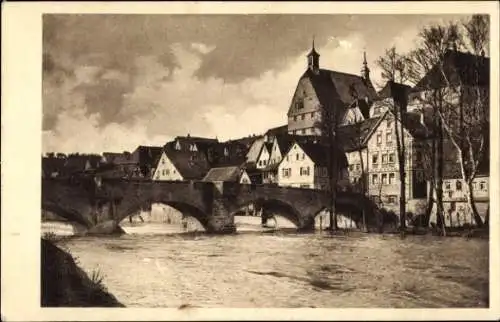 Ak Besigheim im Kreis Ludwigsburg, bei der Enzbrücke