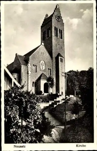 Ak Neusatz Bühl in Baden, Kirche