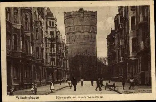 Ak Wilhelmshaven an der Nordsee, Bülowstraße, Wasserturm