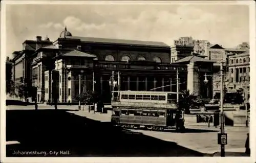 Ak Johannesburg Südafrika, Rathaus, Bus