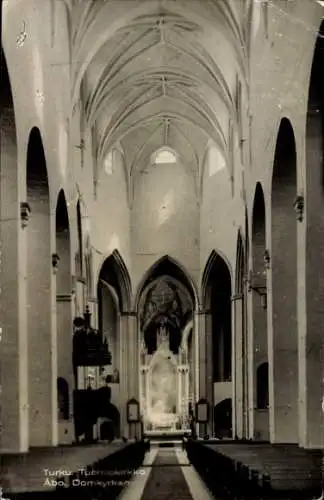 Ak Turku Åbo Finnland, Blick in die Domkirche