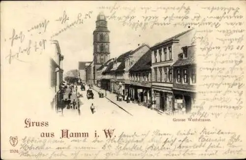 Ak Hamm in Westfalen, Große Weststraße