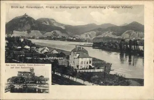 Ak Rolandswerth am Rhein Remagen, Blick vom Rodderberg, Hotel Restaurant auf dem Rodderberg