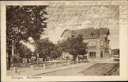 Ak Duingen in Niedersachsen, Marktplatz, Geschäft Albrecht