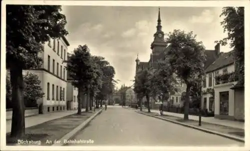 Ak Bückeburg im Kreis Schaumburg, Bahnhofstraße