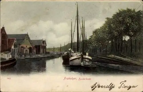 Ak Franeker Friesland Niederlande, Zuiderkade