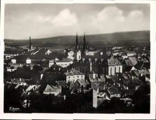 Set von 12 Fotos im Umschlag, Eger im Sudetenland