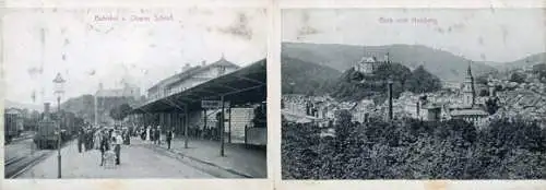 Set von 30 Bildern der Stadt Greiz in Thüringen im historischen Album