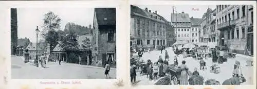 Set von 30 Bildern der Stadt Greiz in Thüringen im historischen Album