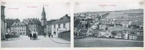 Set von 30 Bildern der Stadt Greiz in Thüringen im historischen Album