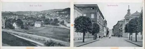 Set von 30 Bildern der Stadt Greiz in Thüringen im historischen Album