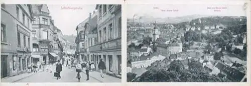 Set von 30 Bildern der Stadt Greiz in Thüringen im historischen Album