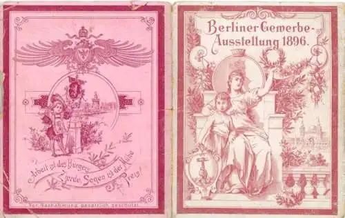 Set von 14 Lithographien im Umschlag, Berliner Gewerbeausstellungen 1896