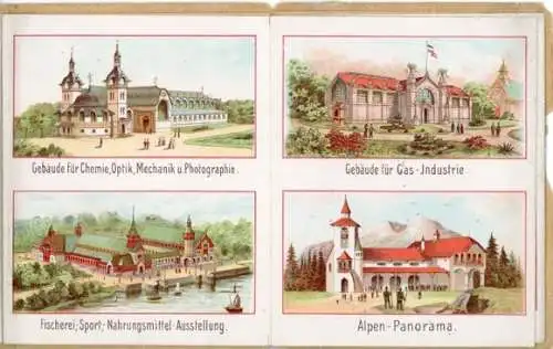 Set von 14 Lithographien im Umschlag, Berliner Gewerbeausstellungen 1896