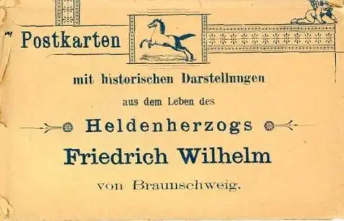 Set von 7 Ak Heldenherzog Friedrich Wilhelm, historische Darstellungen