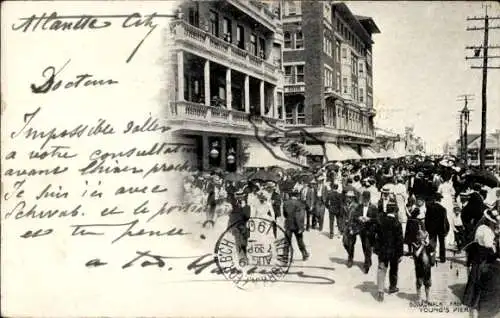 Ak Atlantic City New Jersey USA, Boardwalk, Young's Pier