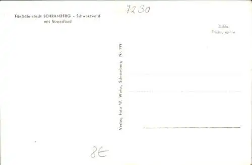 Ak Schramberg im Schwarzwald, Teilansicht mit Strandbad