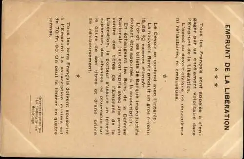 Ak General Emile Fayolle, Anleihe der Befreiung, die Sieger der Marne, I. WK